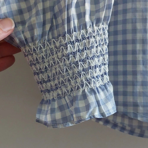 NEW Rails Mariah Carolina Blue Gingham Button Up Top Blouse 1X New Preppy - Picture 8 of 9